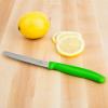 Нож кухонный Victorinox Swiss Classic (6.7836.L114) стальной для овощей лезв.110мм серрейт. заточка салатовый без упаковки