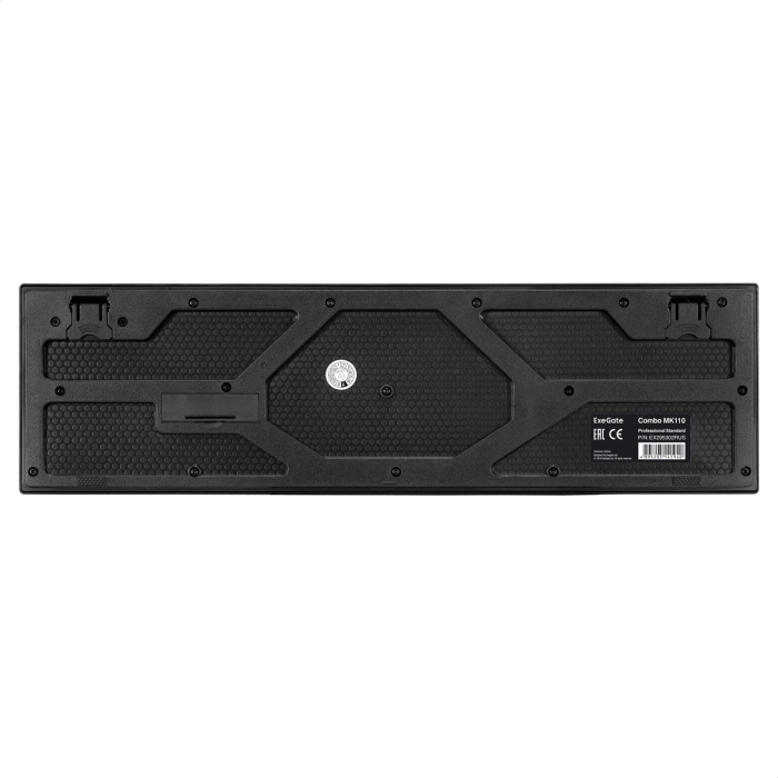 Комплект ExeGate Professional Standard Combo MK110 (клавиатура влагозащищенная 104кл. + мышь оптическая 1000dpi, 3 кнопки и колесо прокрутки, длина кабелей 1,5м; USB, черный, Color Box)