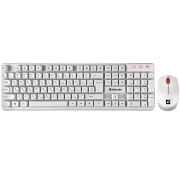 Беспроводной комплект клавиатура+мышь Defender Milan C-992 RU белый, полноразмерный (45994)