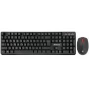 Беспроводной комплект клавиатура+мышь Defender Milan C-992 RU черный, полноразмерный (45992)