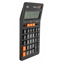 Калькулятор настольный Deli EM444, темно-серый 