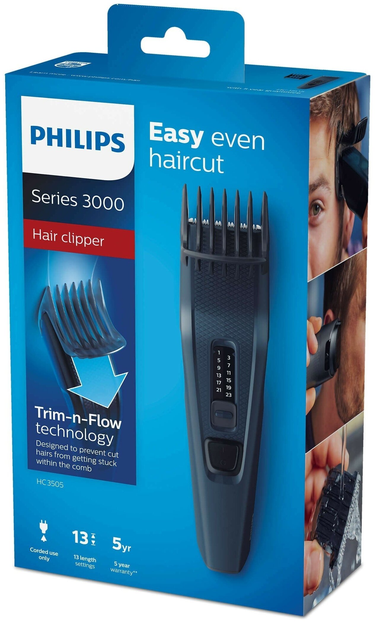 Машинка для стрижки Philips HC3505/15, синий 