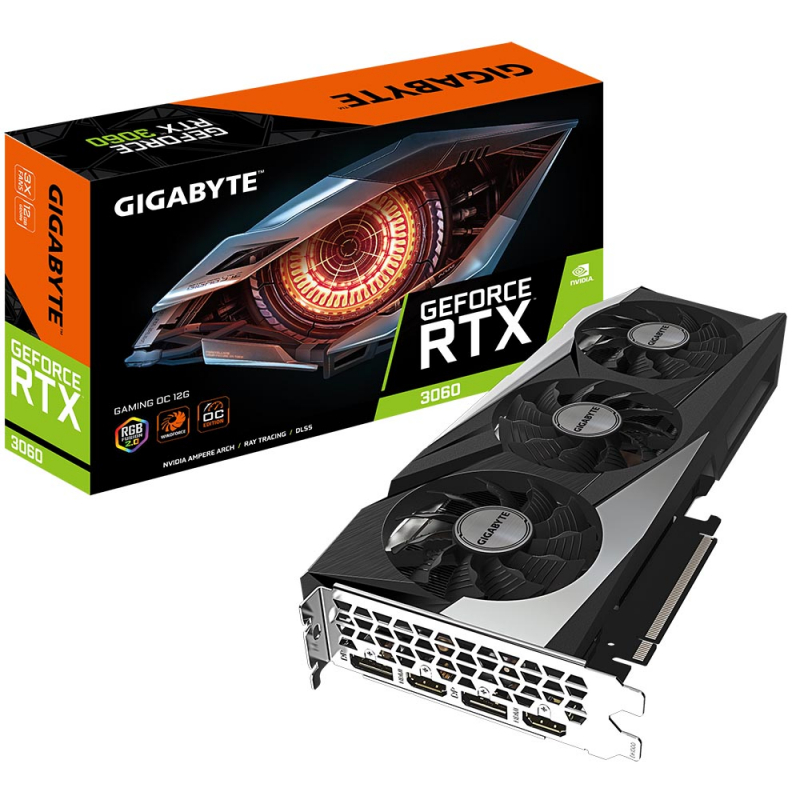 Видеокарта GIGABYTE NVIDIA GeForce RTX GV-N3060GAMING-12GD