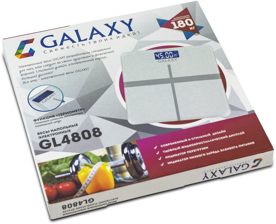 Весы напольные Galaxy GL4808 белый