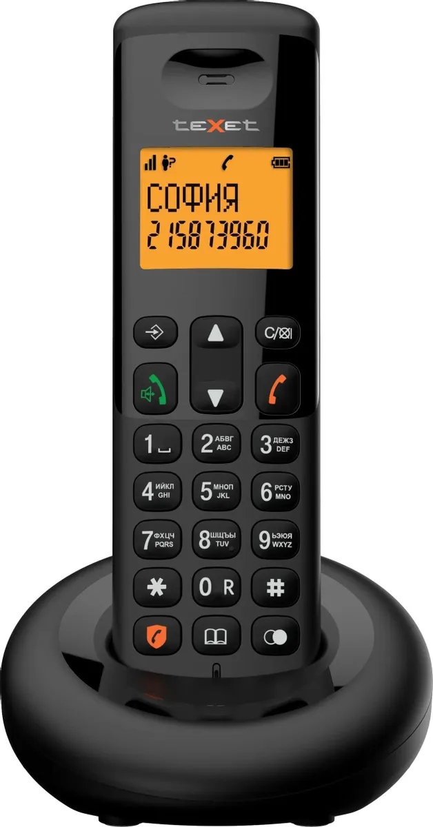 Проводной телефон TEXET TX-D4905A черный 127219