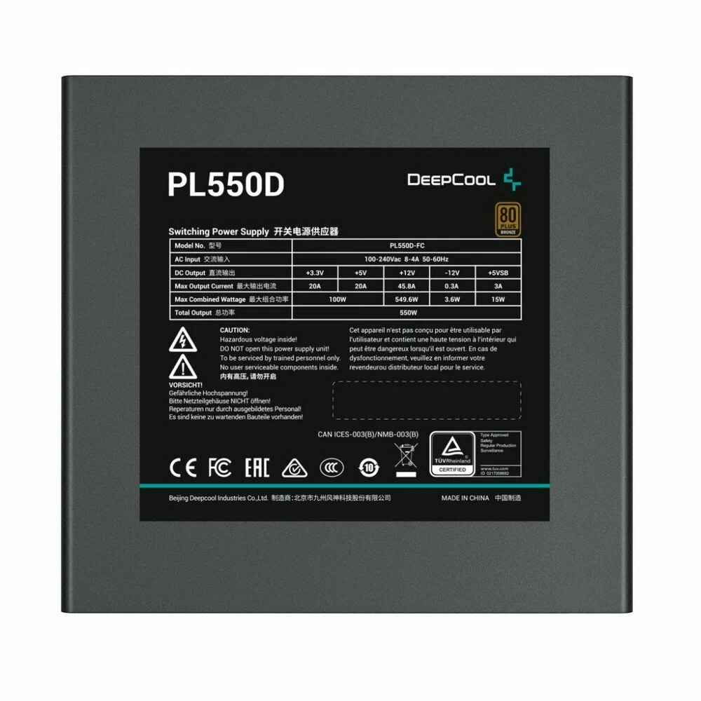 Блок питания Deepcool 550W R-PL550D-FC0B-EU