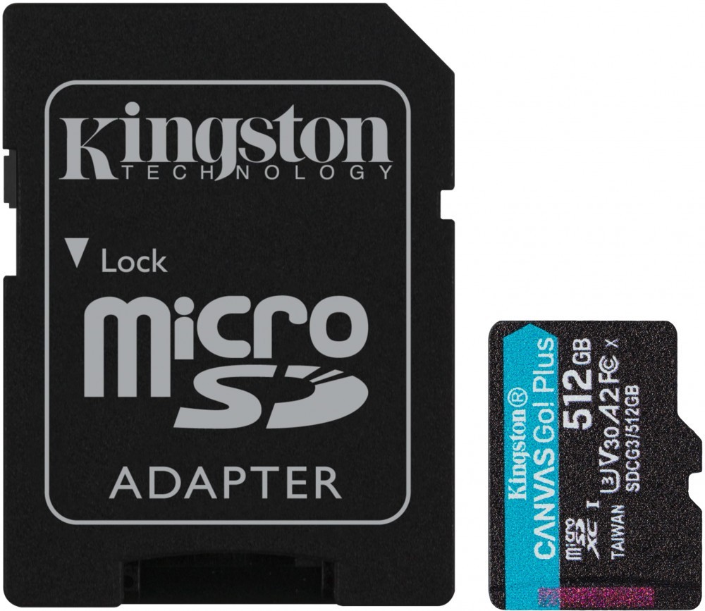 Карта памяти MicroSDXC Kingston Canvas Go Plus 512GB (SDCG3/512GB)