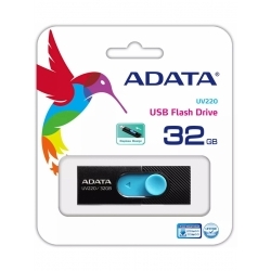 Флеш Диск A-Data 32Gb UV220 AUV220-32G-RBKBL USB2.0, черный/синий