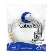 Cabeus PC-FTP-RJ45-Cat.5e-3m-LSZH Патч-корд F/UTP,категория 5е, 2xRJ45/8p8c, экранированный, серый, LSZH, 3м