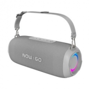 Портативная Bluetooth-колонка NowGo F8, 5200мАч, IPX7 защита от воды, мощность 40 Вт (2x20Вт), BT 5.3, MicroSD слот, AUX, TWS, до 12 часов работы (F8) Global, серая