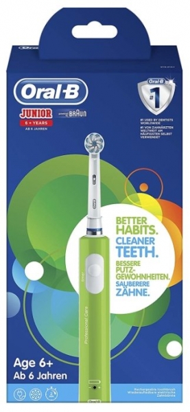 Электрическая зубная щетка Oral-B Junior, зеленый
