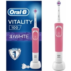 Зубная щетка электрическая Oral-B Vitality 3D White 100 белый/розовый
