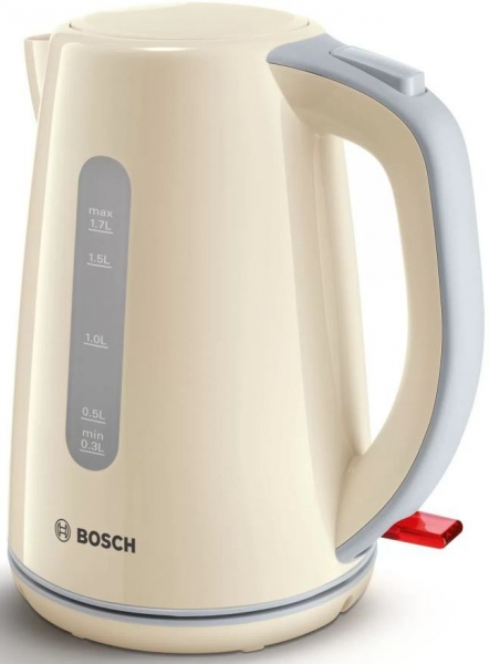 Чайник электрический Bosch TWK7507 бежевый/серый