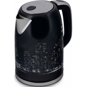 Чайник электрический Polaris PWK 1762CA City, черный/рисунок 