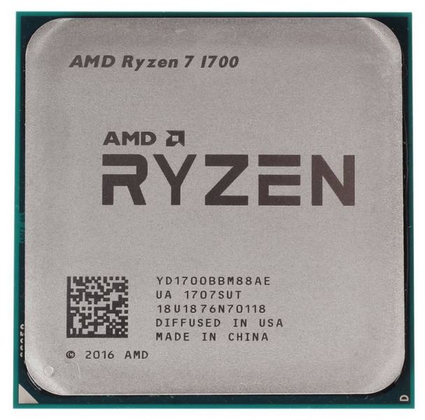 Процессор AMD Ryzen 7 1700 AM4 (YD1700BBM88AE) (3.0GHz/100MHz) OEM
