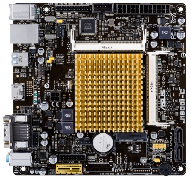 Материнская плата Asus J1800I-C 2xDDR3L mini-ITX AC`97 8ch(7.1) GbLAN+VGA+HDMI