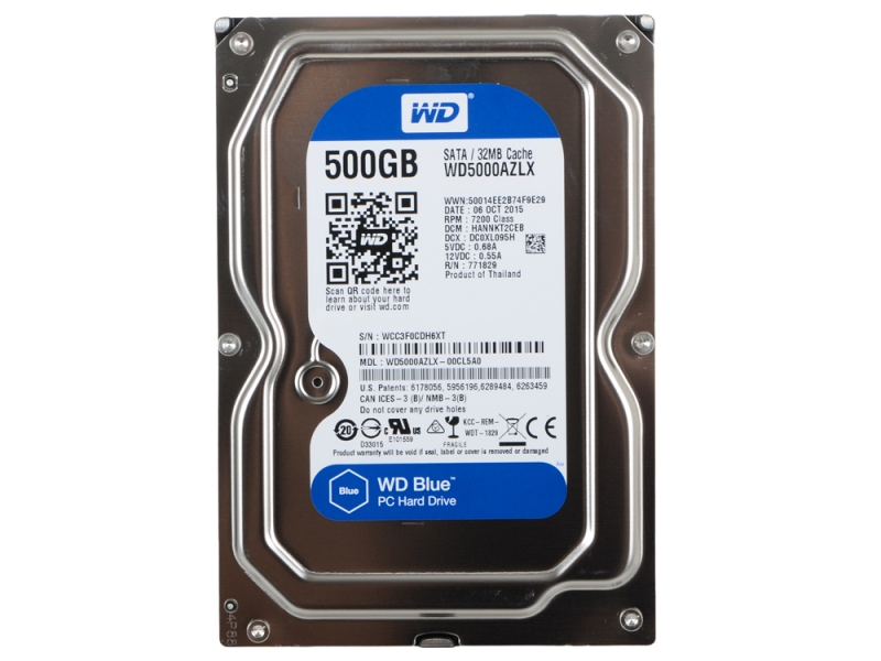Жесткий диск WD Blue 500Gb (WD5000AZLX)