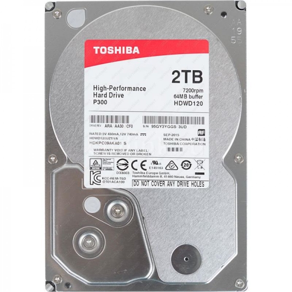 Жесткий диск Toshiba P300 2Tb (HDWD120UZSVA)