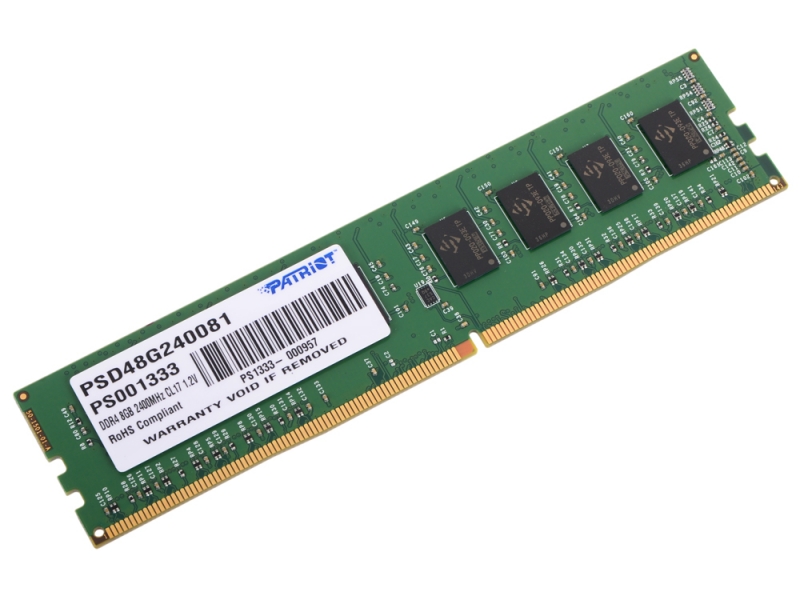 Оперативная память Patriot DDR4 8Gb 2400MHz (PSD48G240081)