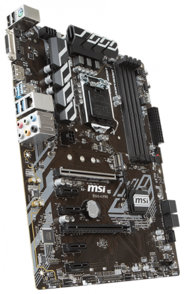 Материнская плата MSI B360-A PRO Soc-1151v2 Intel B360 4xDDR4 ATX AC`97 8ch(7.1) GbLAN RAID+DVI+DP