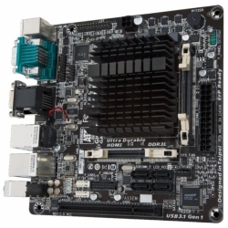 Материнская плата Gigabyte GA-J3455N-D3H 2xDDR3 mini-ITX AC`97 8ch(7.1) 2xGgE+VGA+HDMI