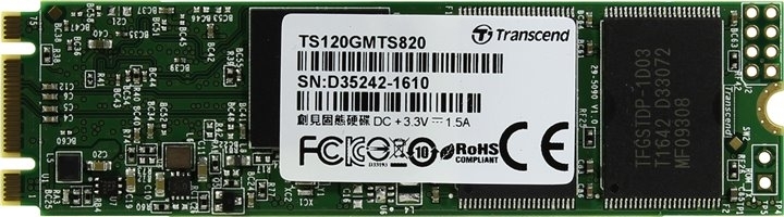 SSD накопитель M.2 Transcend 820 Series 120Gb (TS120GMTS820S)