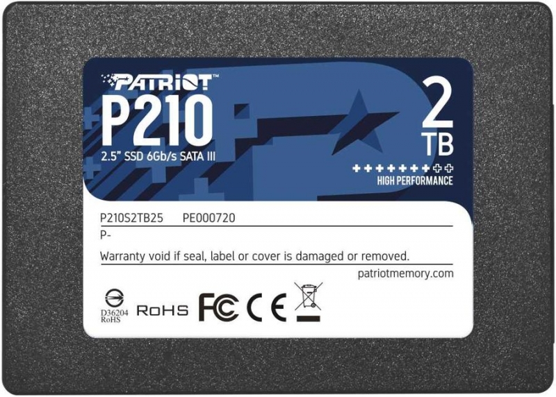 SSD накопитель PATRIOT P210 2TB (P210S2TB25)