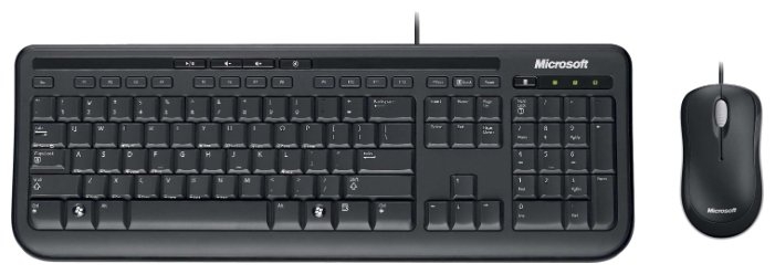 Клавиатура и мышь Microsoft Wired Desktop 600, черный (3J2-00015)