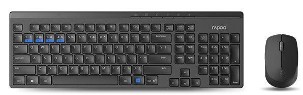 Клавиатура и мышь Rapoo 8100M black USB (18294)