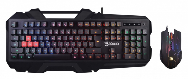 Клавиатура и мышь A4Tech Bloody B2500, черный