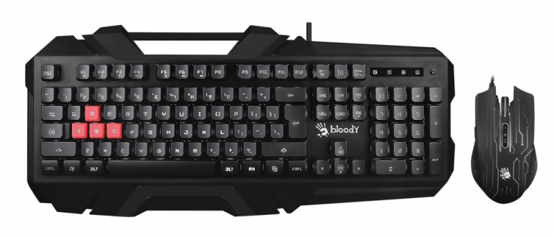 Клавиатура и мышь A4Tech Bloody B2500, черный