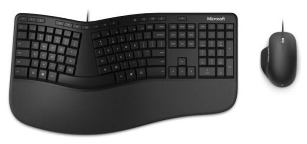 Комплект (клавиатура+мышь) Microsoft Ergonomic Desktop NEW Black USB (RJY-00011)