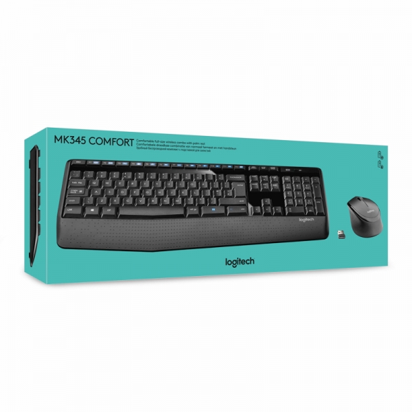 Комплект (клавиатура+мышь) Logitech Wireless Combo MK345, черный (920-008534)