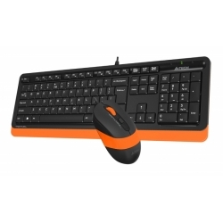 Комплект (клавиатура+мышь) A4Tech F1010, оранжевый