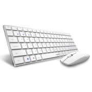 Клавиатура и мышь Rapoo 9300M белый USB (18479)