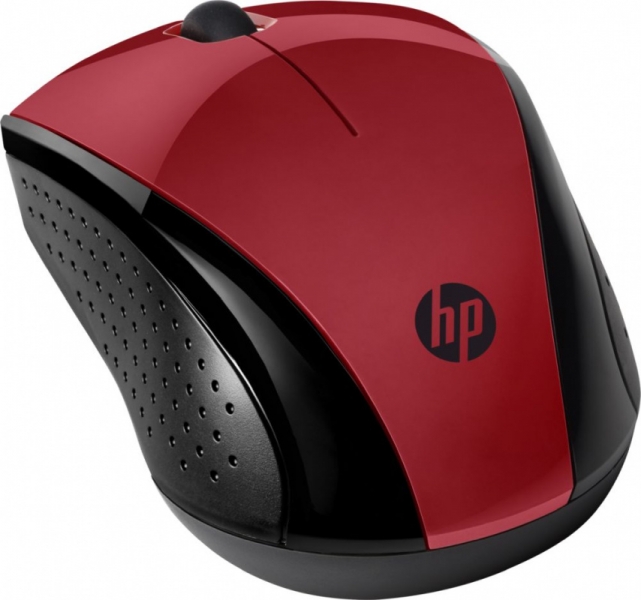 Мышь HP Wireless 220 красный/черный оптическая (1200dpi) беспроводная USB