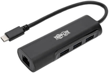 Адаптер Tripplite U460-003-3A1GB USB 3.1 Gen 1 USB-C Portable Hub/Adapter, 3 USB-A Ports and Gigabit Ethernet Port, Thunderbolt 3 Compatible, Black