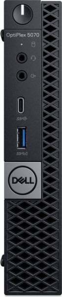 ПК Dell Optiplex 5070 Micro i5 9500T (2.2)/8Gb/SSD256Gb/UHDG 630/Linux Ubuntu/GbitEth/WiFi/BT/90W/клавиатура/мышь/черный