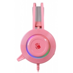 Наушники с микрофоном A4 Bloody G521, розовый
