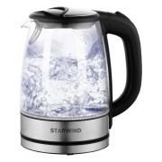 Чайник электрический Starwind SKG5210, черный/серебристый 