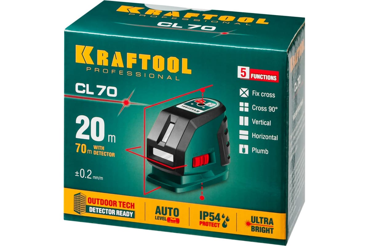 Лазерный уровень самовыравнивающийся Kraftool CL70 (34660)