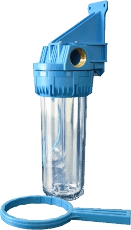Корпус фильтра Джилекс 1 МС прозрачный голубой (9070)