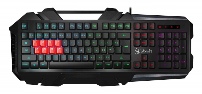 Клавиатура A4Tech Bloody B3590R, черный/красный