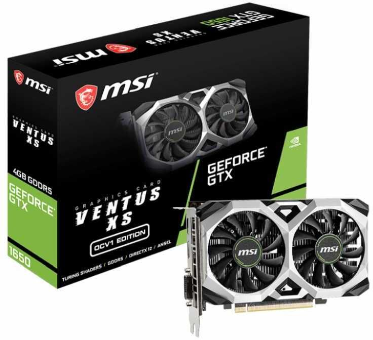 Видеокарта MSI GeForce GTX 1650 VENTUS XS OC V1 4Gb (GTX 1650 VENTUS XS 4G OCV1)