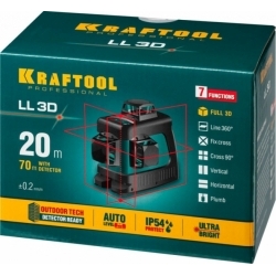 Лазерный уровень Kraftool LL3D (34640)
