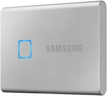 Внешний SSD накопитель Samsung T7 Touch 1Tb, серебристый (MU-PC1T0S/WW)