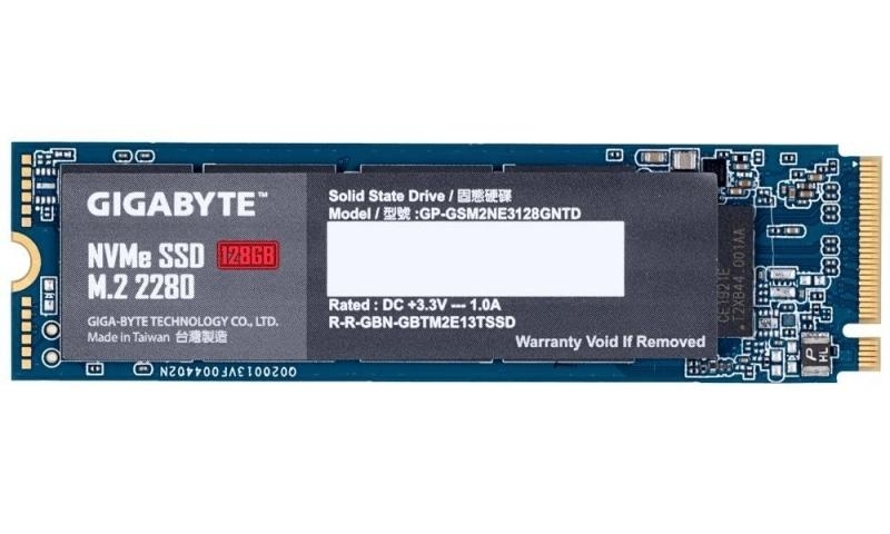 Твердотельный диск 128GB Gigabyte NVMe M.2 2280 PCIe 3.0x4 [R/W - 1550/550 MB/s] TLC 3D NAND