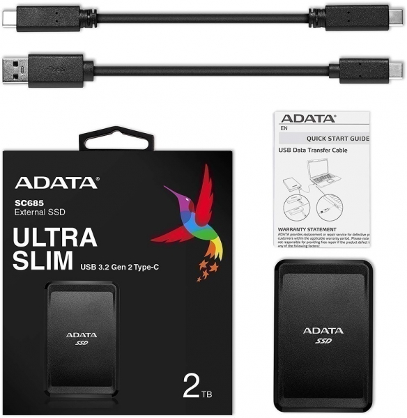 Внешний SSD накопитель A-DATA SC685 500GB (ASC685-500GU32G2-CBK), черный