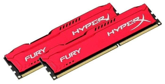 Модуль памяти Kingston 8GB 1333МГц DDR3 CL9 DIMM (Kit of 2) HyperX FURY Red 1.5V