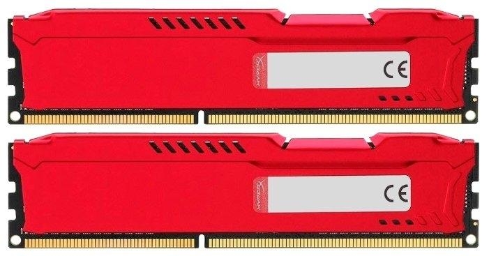 Модуль памяти Kingston 16GB 1333МГц DDR3 CL9 DIMM (Kit of 2) HyperX FURY Red